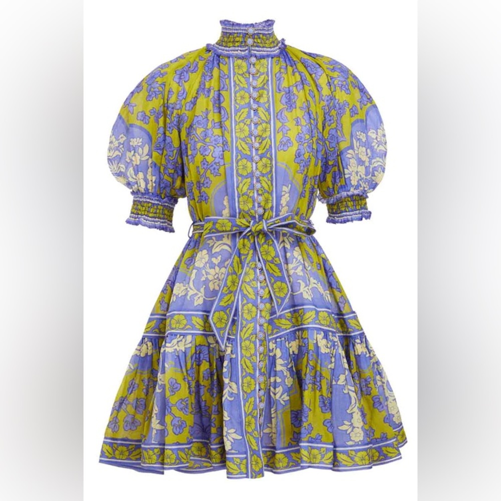 Zimmerman Raie Lantern Mini Dress